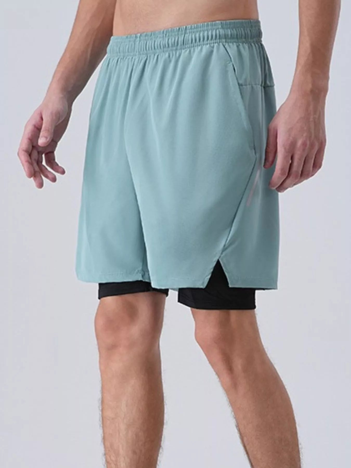 Men's Plus Size Elastic Waist Active Shorts from Armoire Gemzis