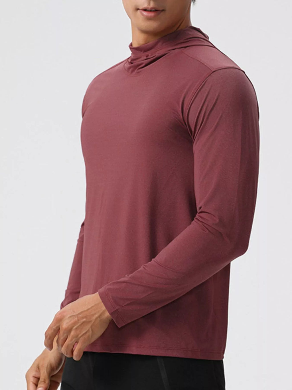 Men's Solid Color Long Sleeve Hoodie from Armoire Gemzis