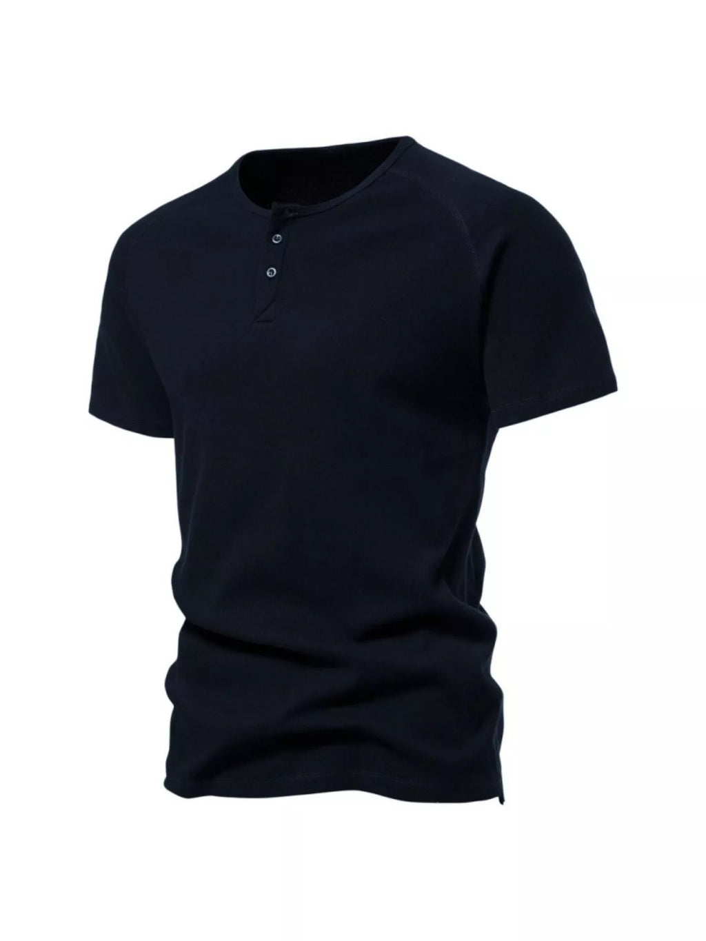 Men's Plus Size Button Detail Casual Henley T-Shirt from Armoire Gemzis