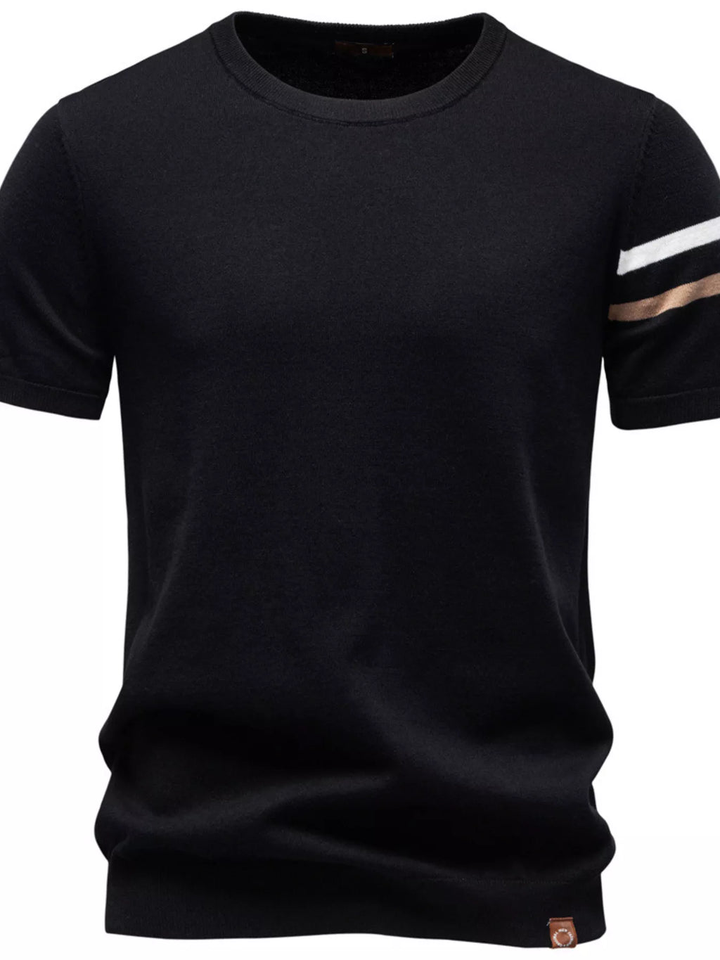 Men's Casual Striped Sleeve T-Shirt from Armoire Gemzis