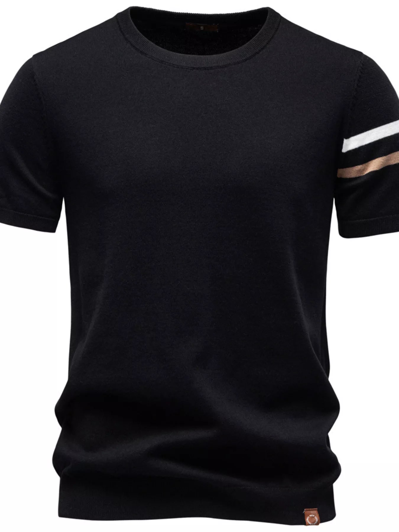 Men's Casual Striped Sleeve T-Shirt from Armoire Gemzis