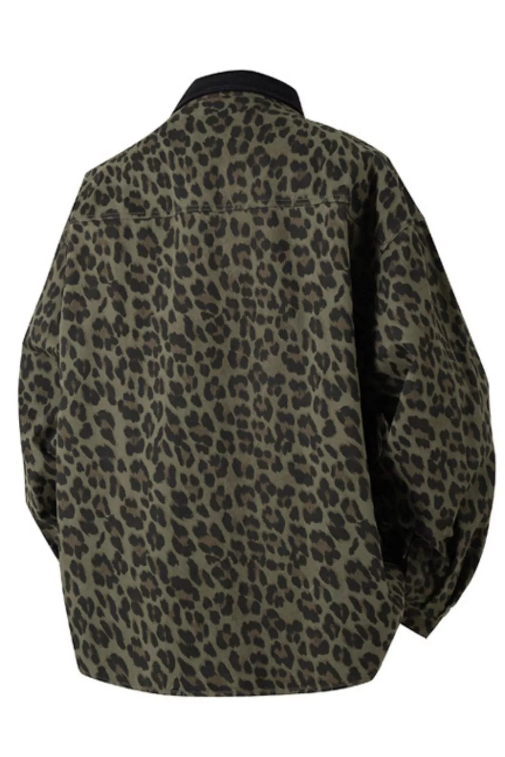 Men's Plus Size Leopard Print Snap Down Shirt from Armoire Gemzis