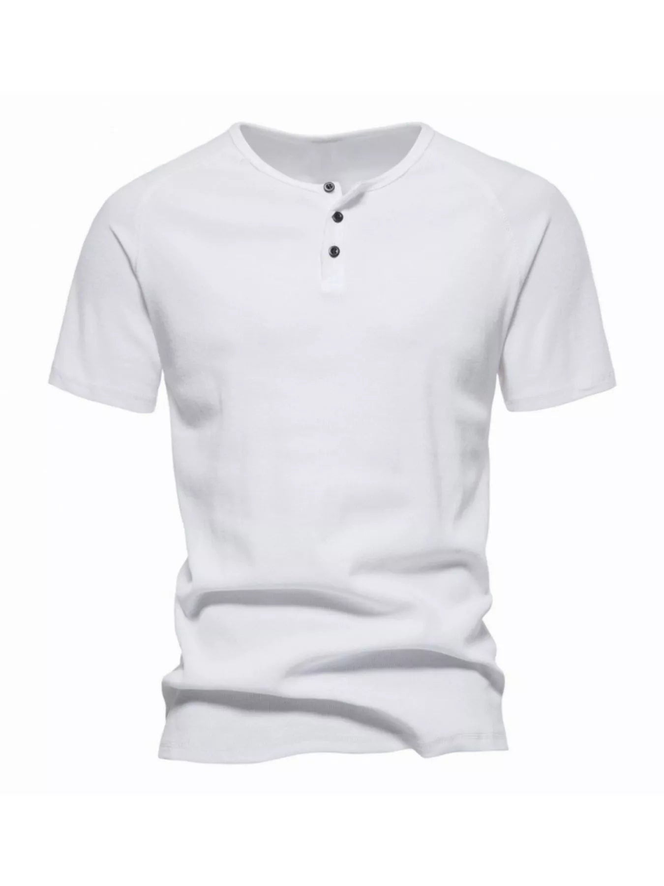 Men's Plus Size Button Detail Casual Henley T-Shirt from Armoire Gemzis