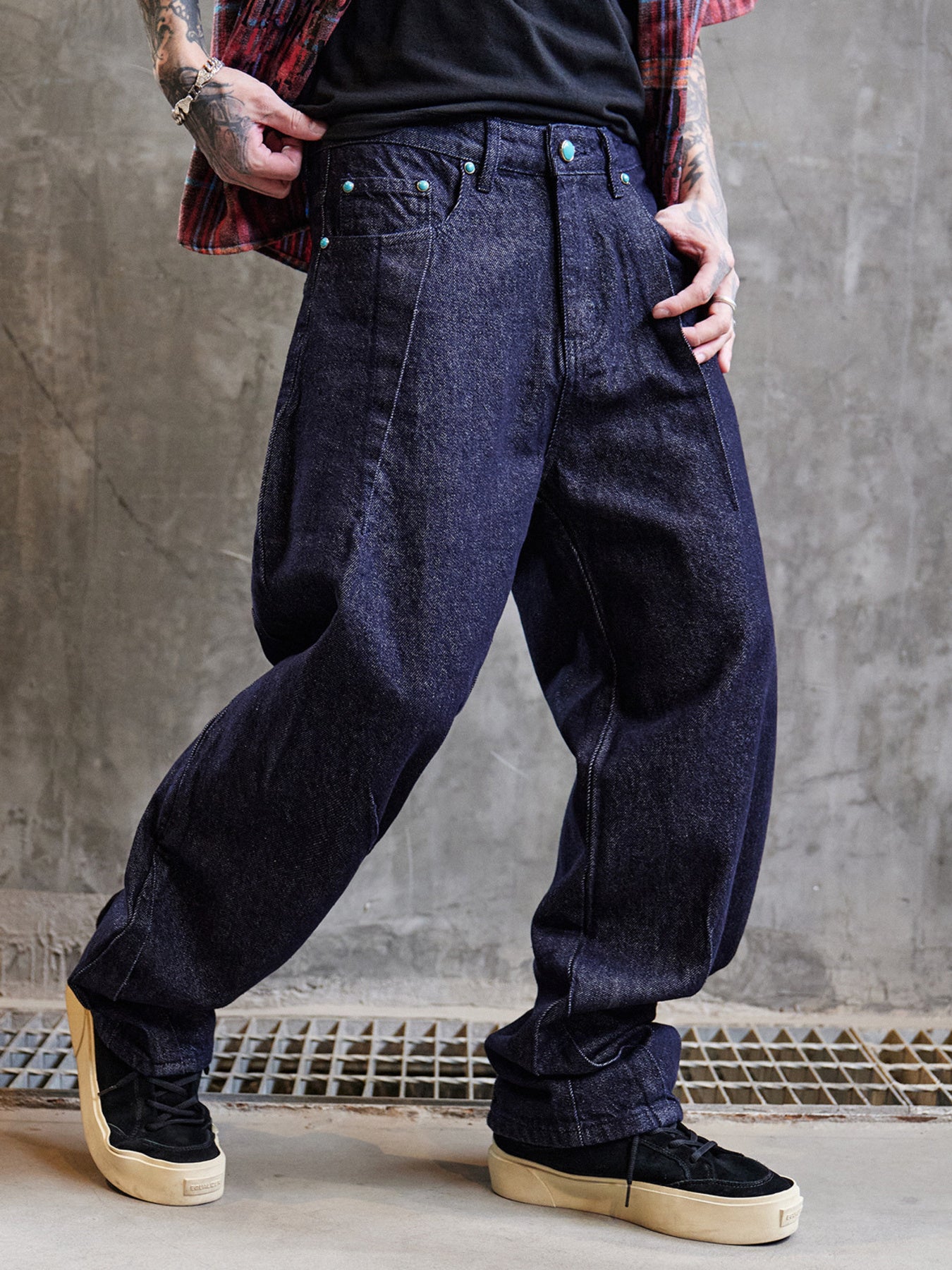 Men's Full Size Wide Leg Jeans Plus Size from Armoire Gemzis