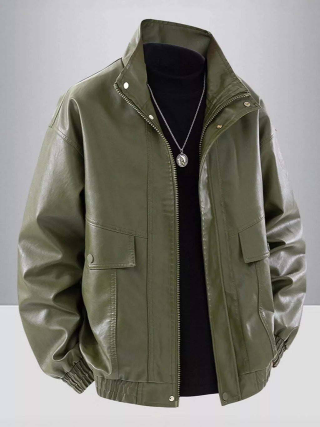 Men's Plus Size Casual Zip Up Jacket from Armoire Gemzis