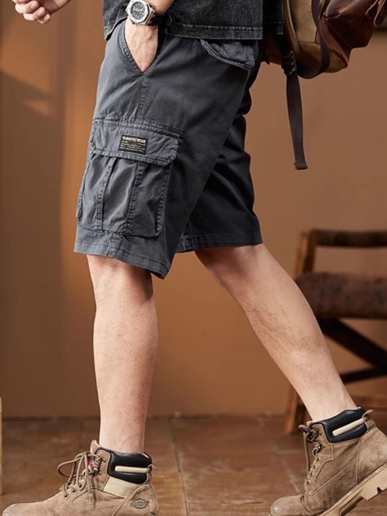 Men's Plus Size Casual Cargo Shorts from Armoire Gemzis