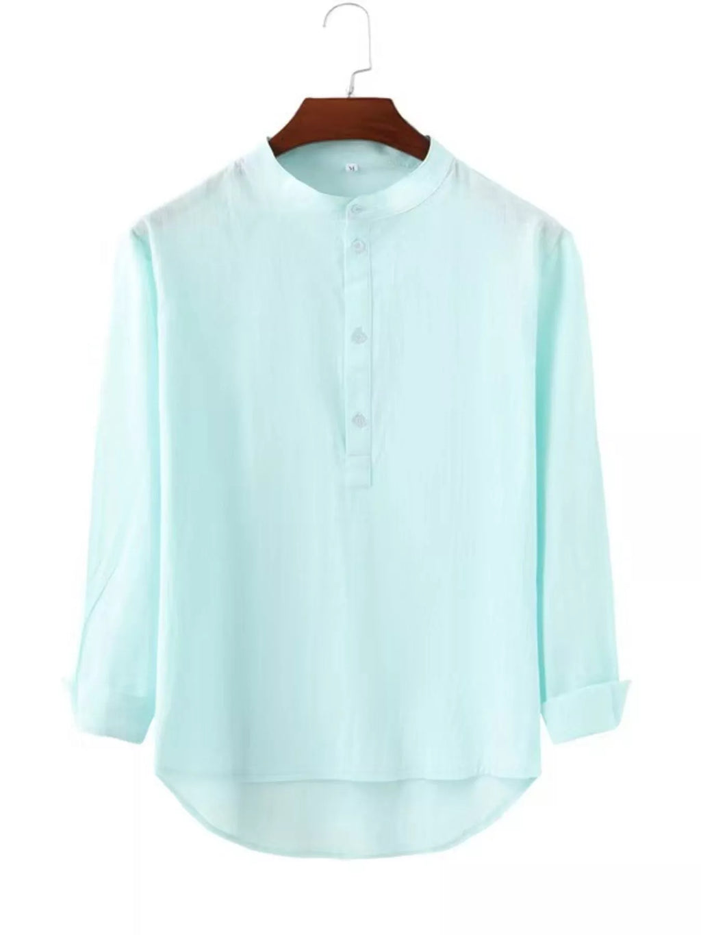 Men's Full Size Button Detail Long Sleeve Shirt Plus Size from Armoire Gemzis