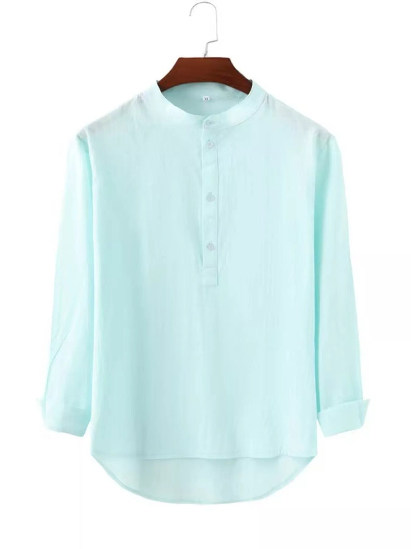 Men's Full Size Button Detail Long Sleeve Shirt Plus Size from Armoire Gemzis