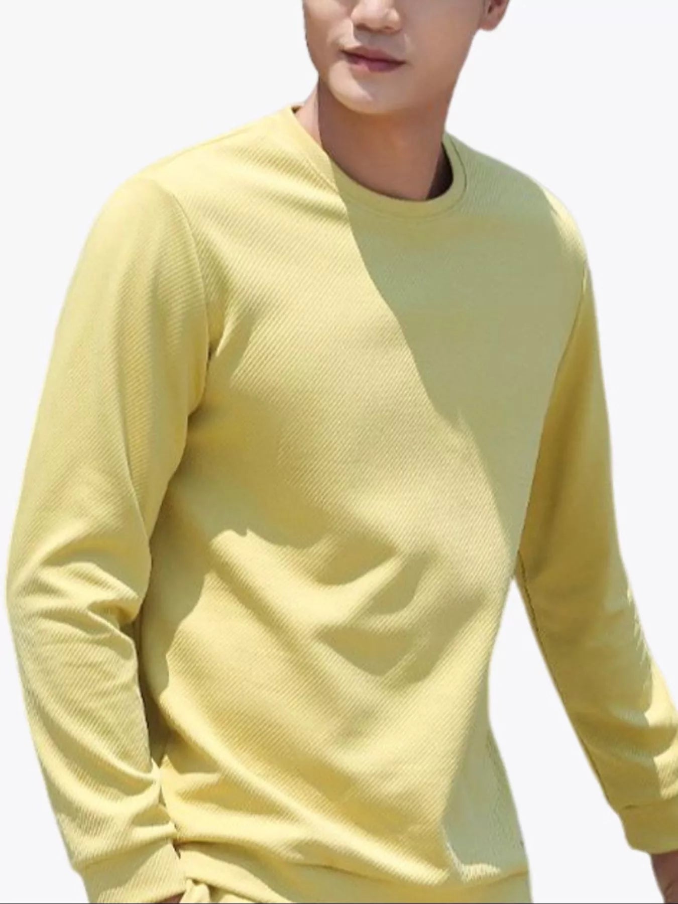 Men's Full Size Casual Solid Color Long Sleeve Sweatshirt Plus Size from Armoire Gemzis