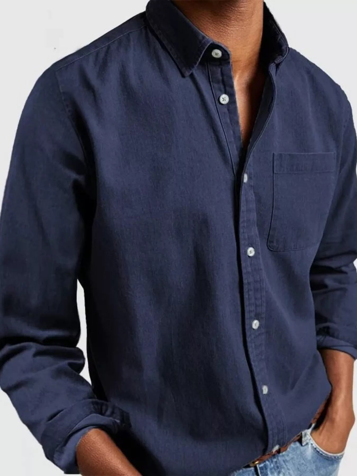 Men's Full Size Button Up Long Sleeve Shirt Plus Size from Armoire Gemzis
