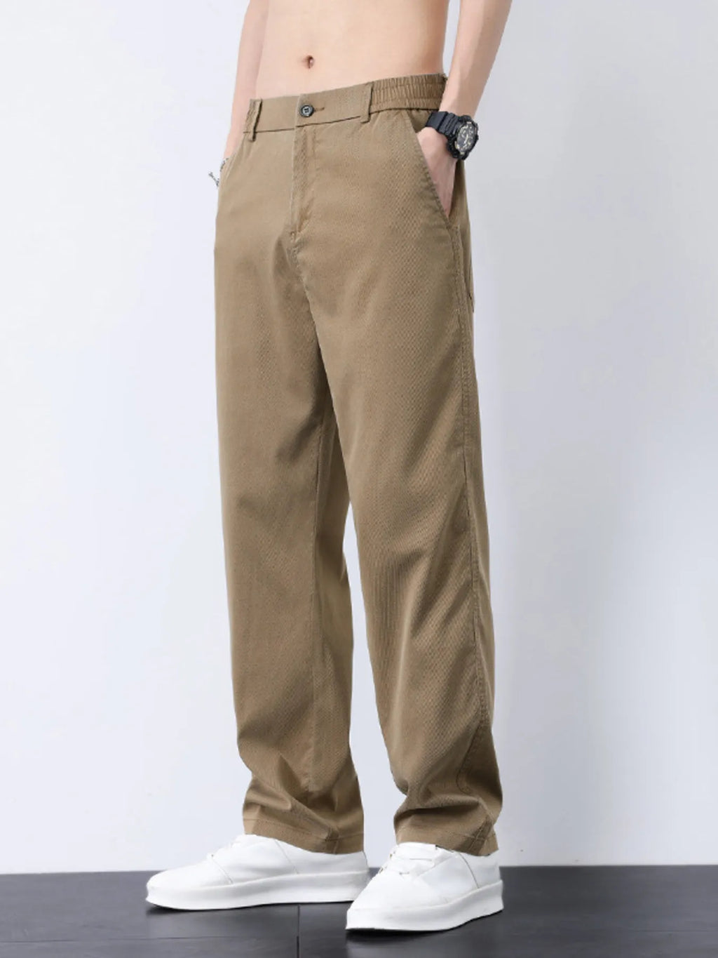 Men's Plus Size Casual Straight-Leg Pants from Armoire Gemzis