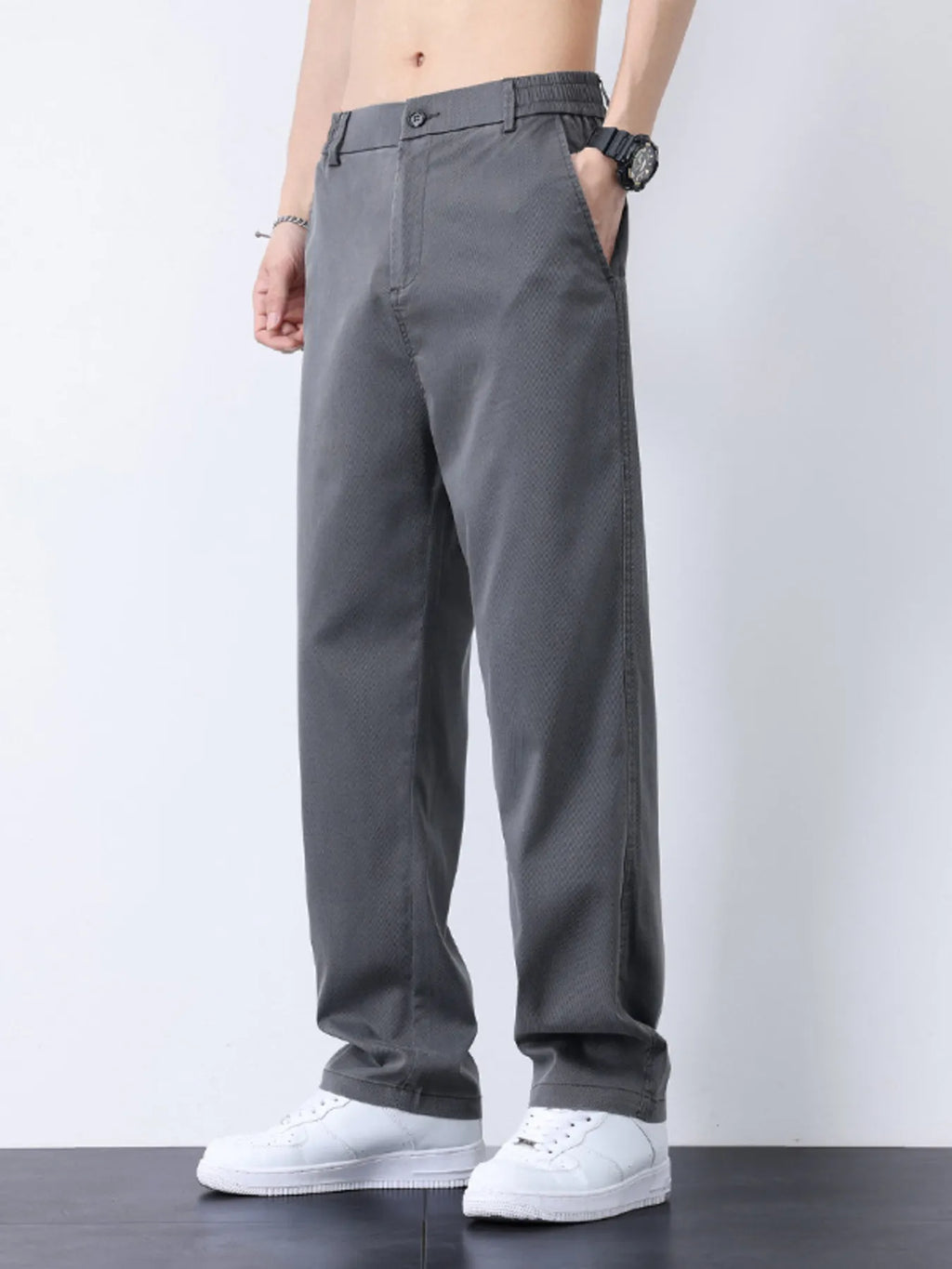 Men's Plus Size Casual Straight-Leg Pants from Armoire Gemzis