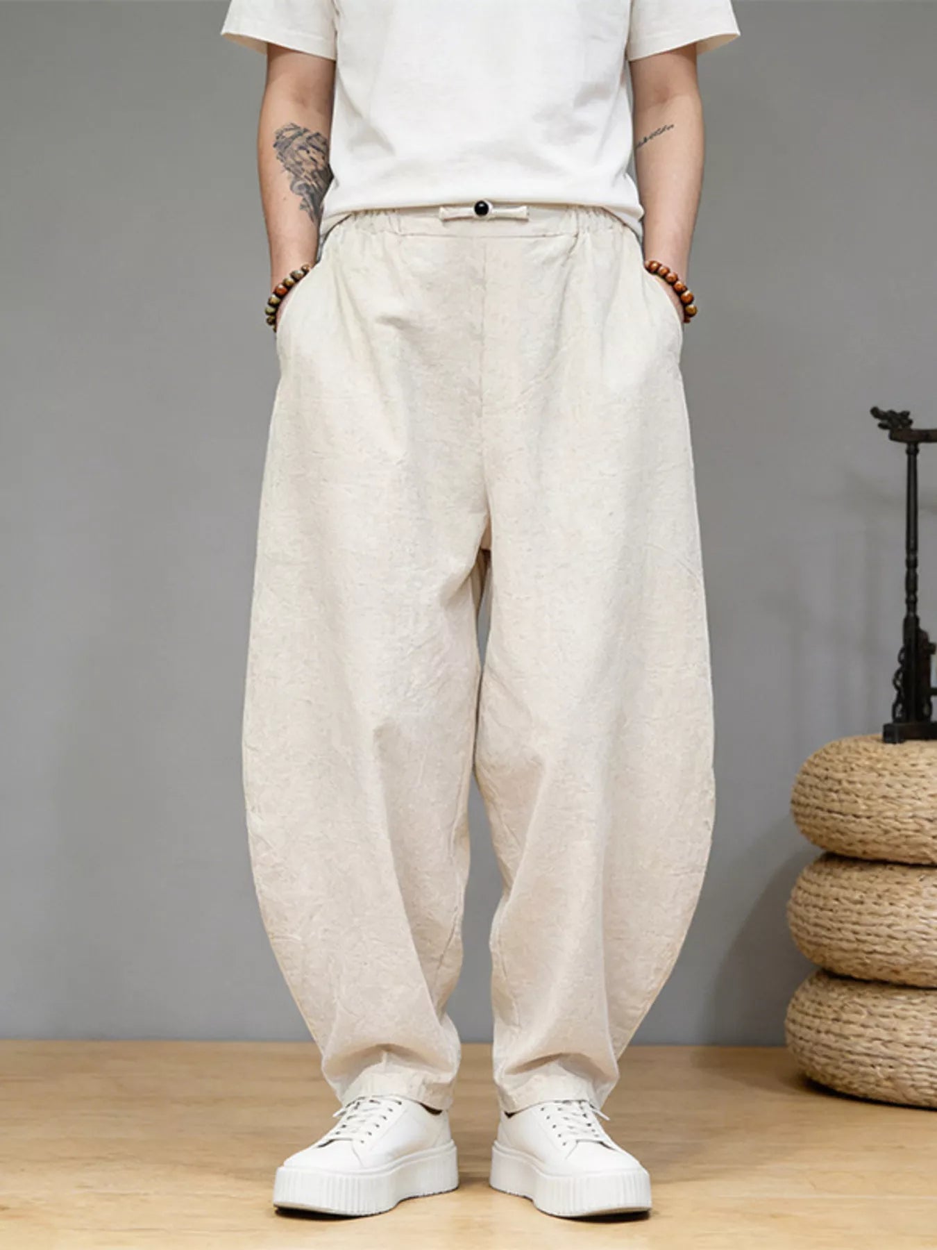 Men's Plus Size Loose Fit Pants with Pockets from Armoire Gemzis
