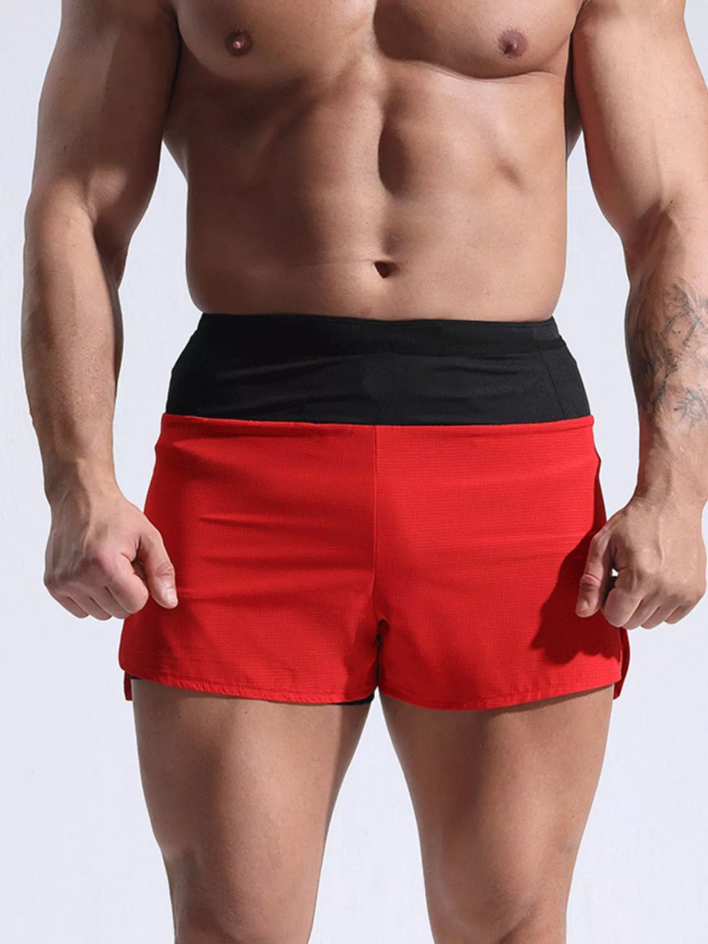 Men's Full Size Contrast Active Shorts Plus Size from Armoire Gemzis