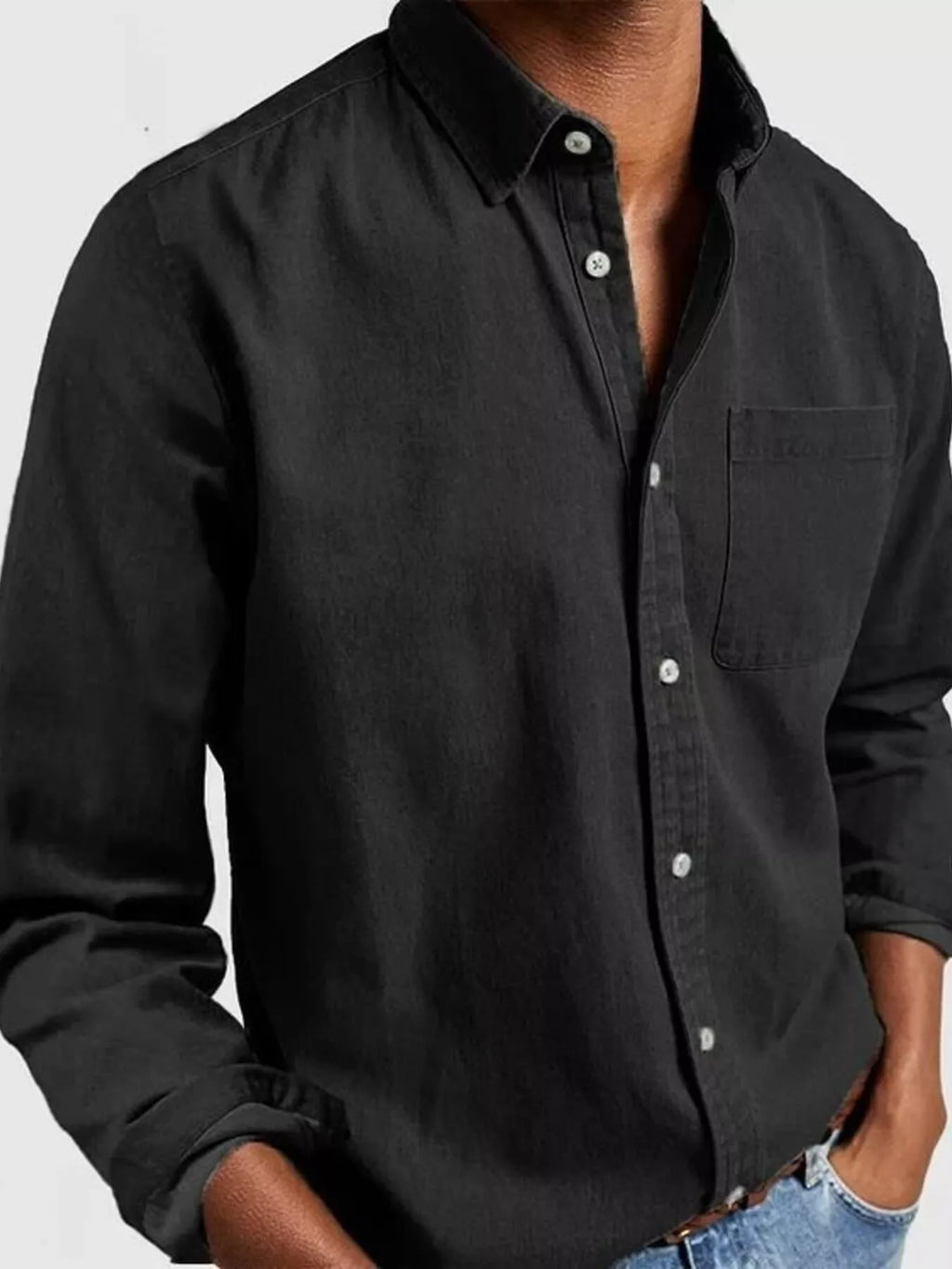 Men's Full Size Button Up Long Sleeve Shirt Plus Size from Armoire Gemzis