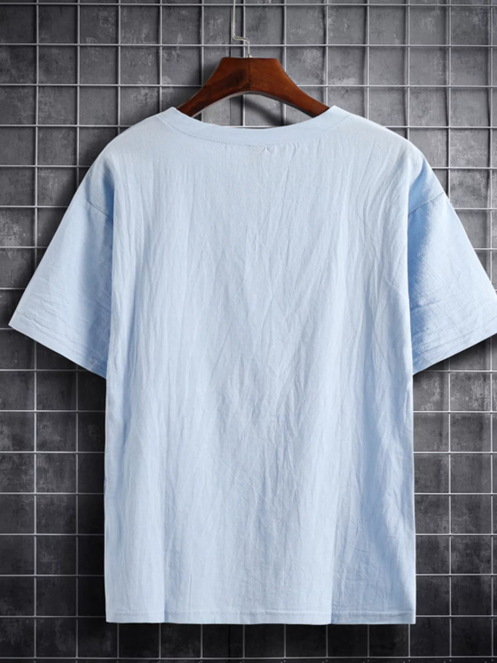 Men's Plus Size Solid Color Short Sleeve T-Shirt from Armoire Gemzis