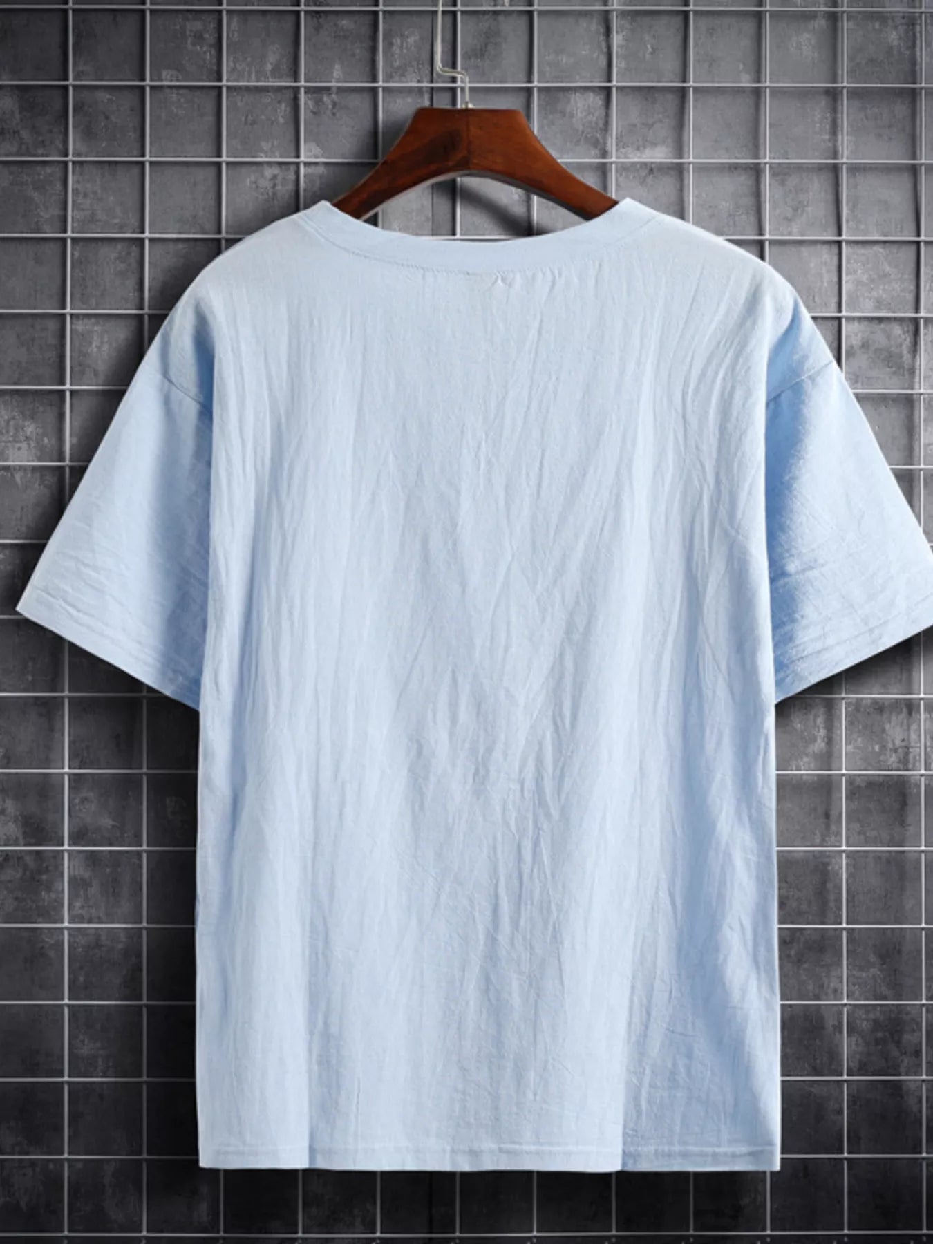 Men's Plus Size Solid Color Short Sleeve T-Shirt from Armoire Gemzis