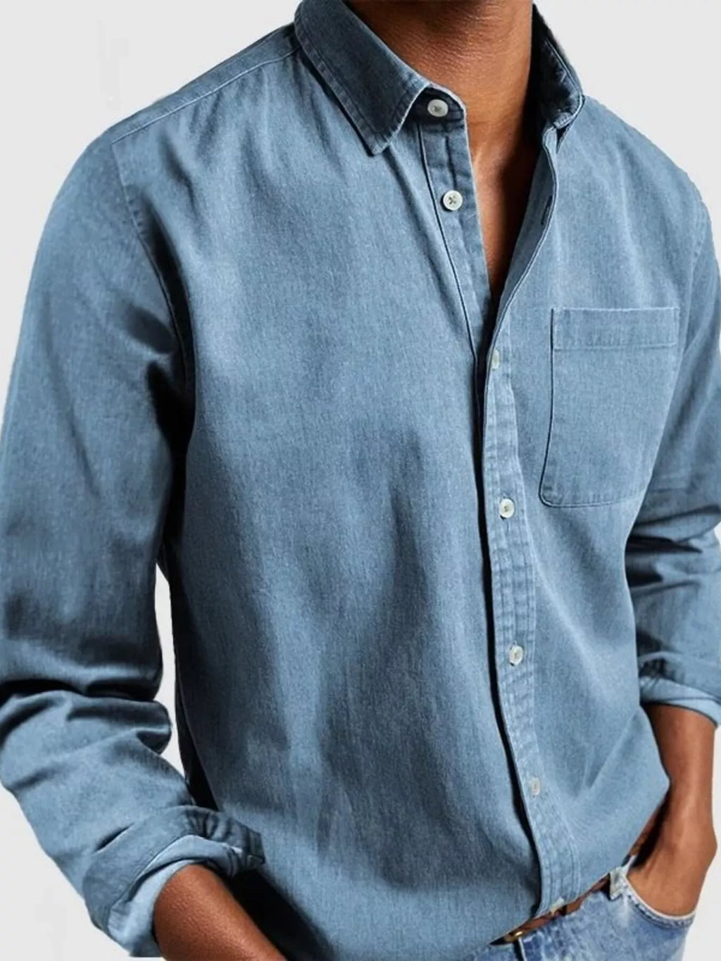 Men's Full Size Button Up Long Sleeve Shirt Plus Size from Armoire Gemzis