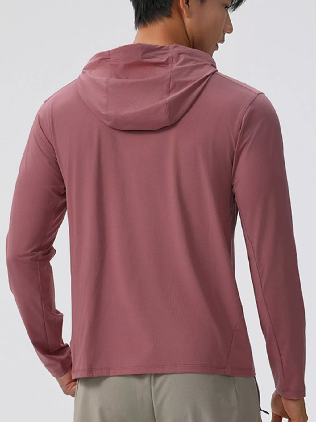 Men's Solid Color Long Sleeve Hoodie from Armoire Gemzis