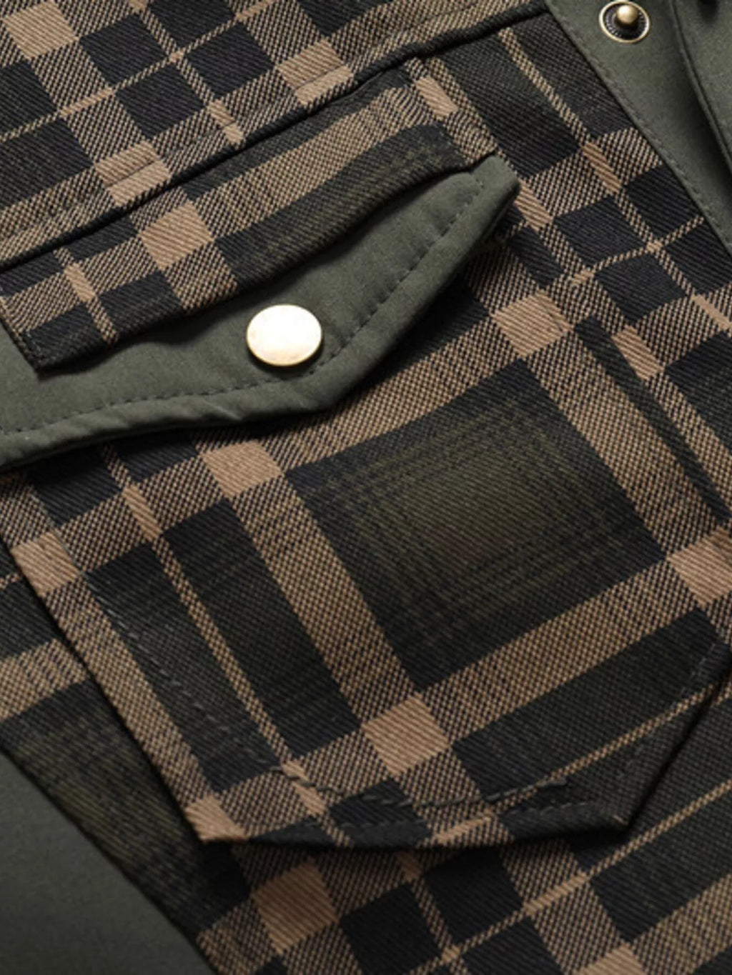 Men's Full Size Button Up Long Sleeve Plaid Shirt Plus Size from Armoire Gemzis