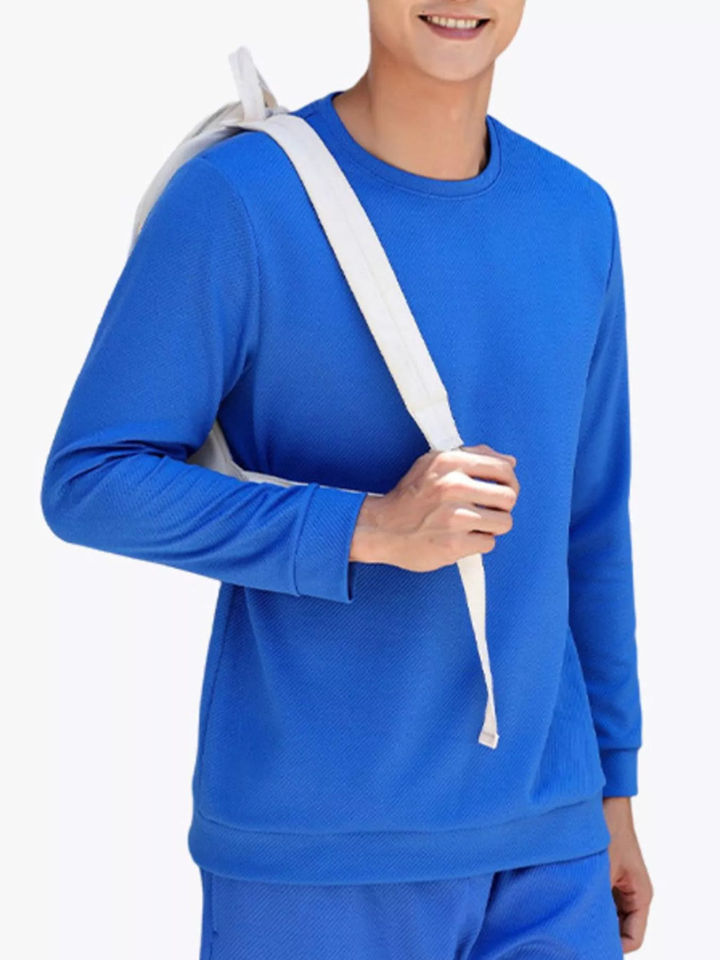 Men's Full Size Casual Solid Color Long Sleeve Sweatshirt Plus Size from Armoire Gemzis