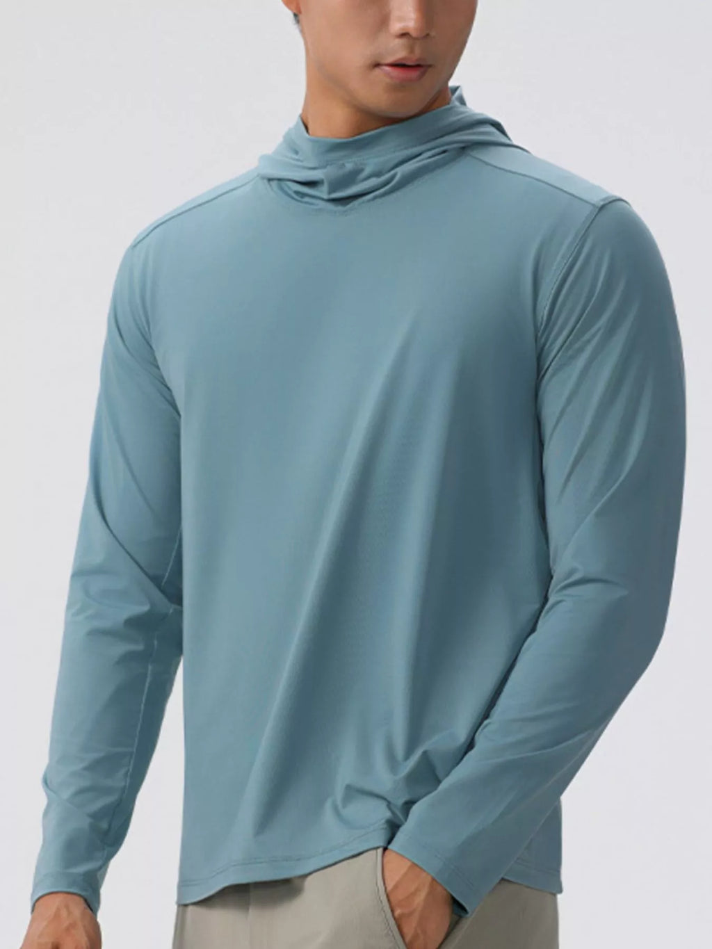 Men's Solid Color Long Sleeve Hoodie from Armoire Gemzis