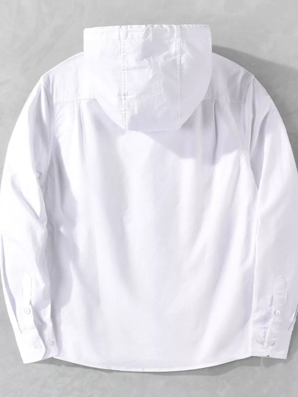 Men's Plus Size Striped Trim Hooded Casual Shacket from Armoire Gemzis