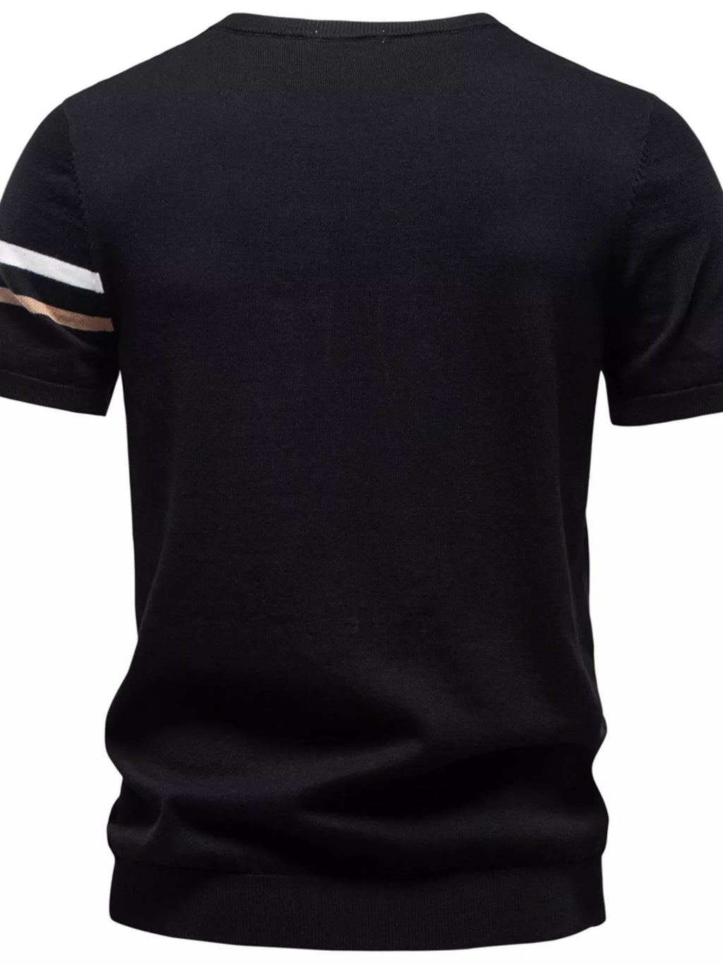 Men's Casual Striped Sleeve T-Shirt from Armoire Gemzis