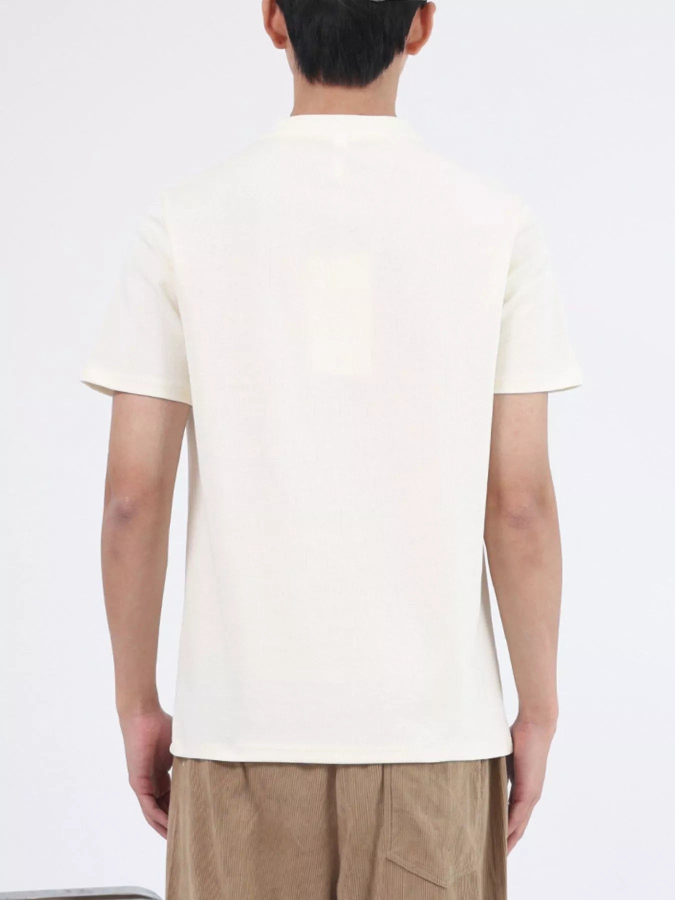 Men's Plus Size Casual Button Detail Short Sleeve T-Shirt from Armoire Gemzis