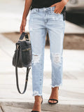 Distressed Wash Ankle Jeans from Armoire Gemzis