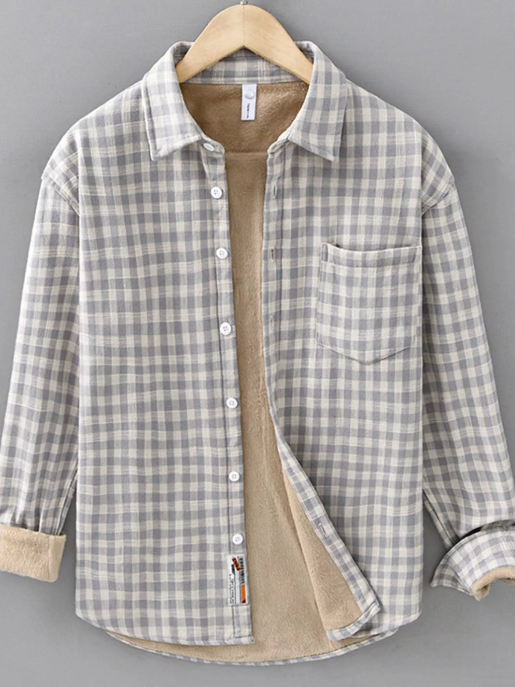 Men's Plus Size Plaid Casual Long Sleeve Shirt from Armoire Gemzis