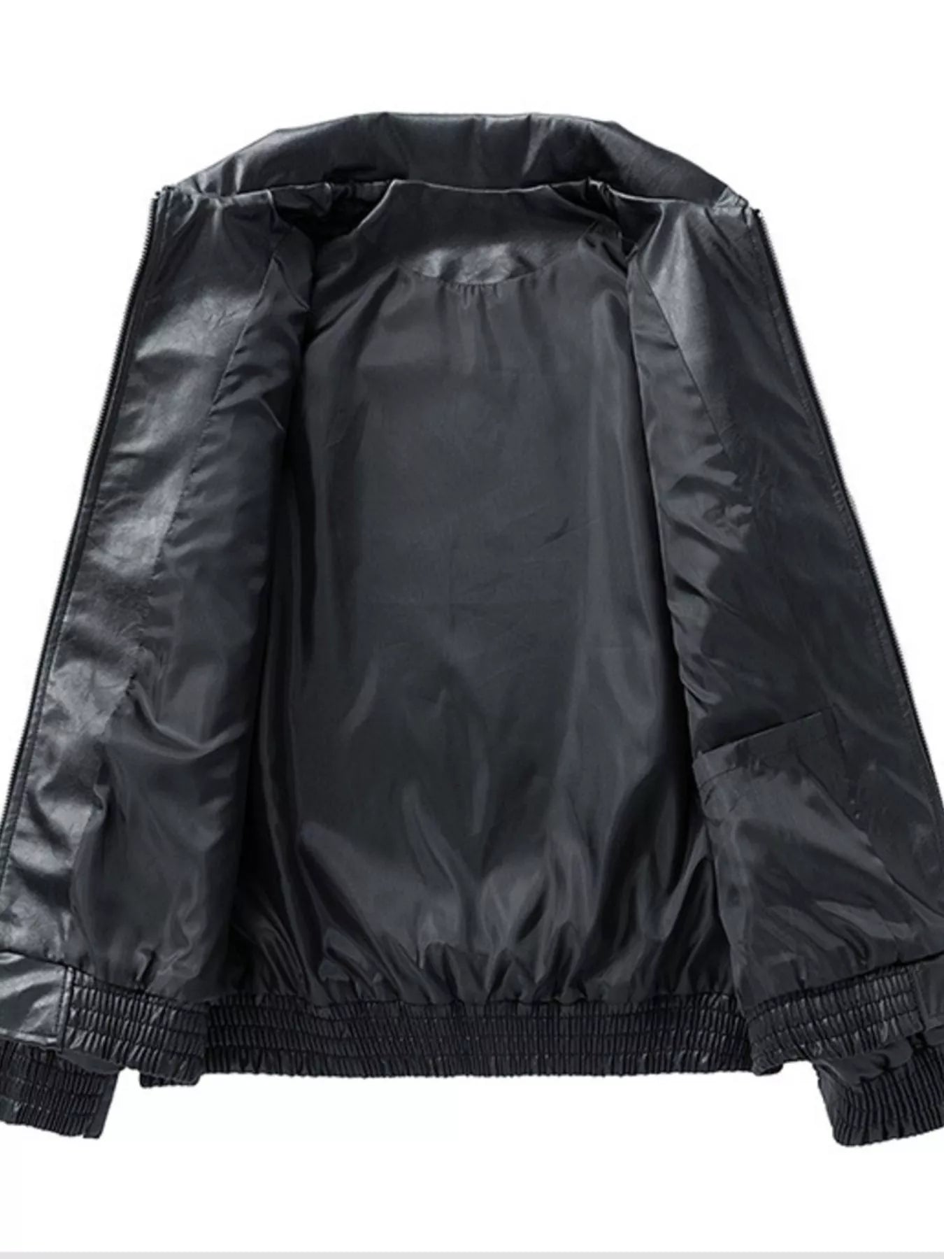 Men's Plus Size Zip Up Leather Jacket from Armoire Gemzis