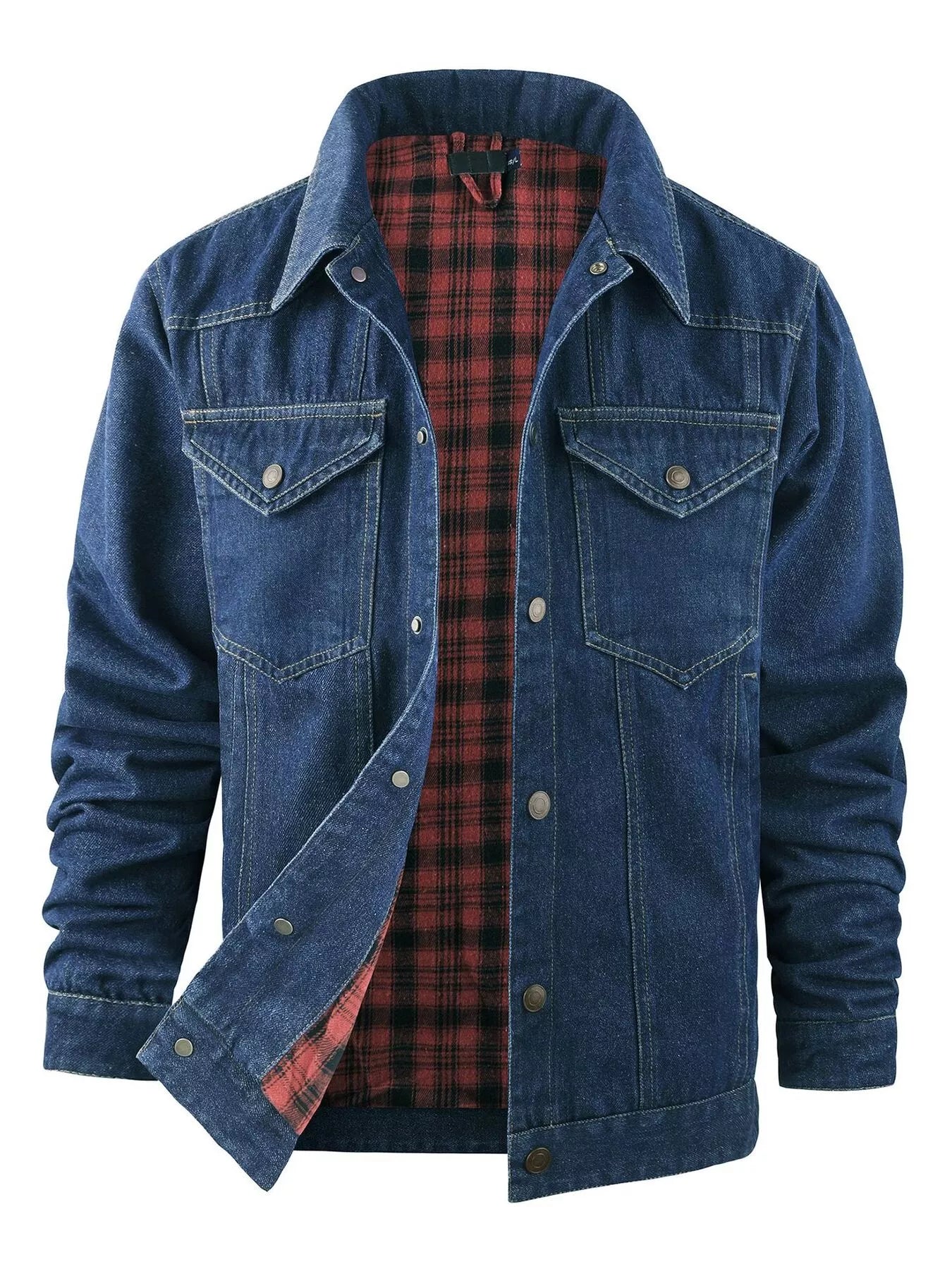 Men's Casual Snap Down Denim Jacket from Armoire Gemzis