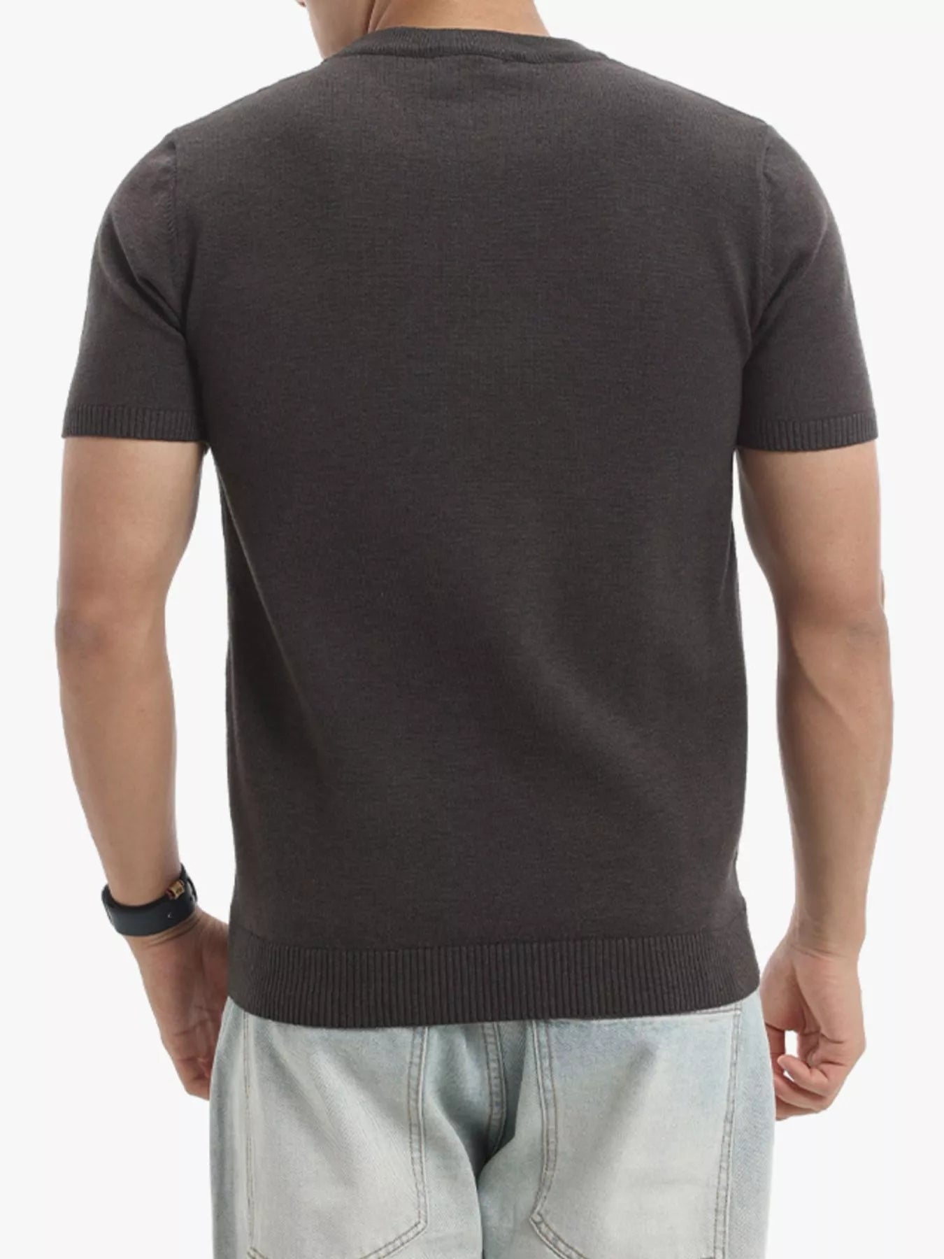 Men's Plus Size Casual Short Sleeve Knit Top from Armoire Gemzis