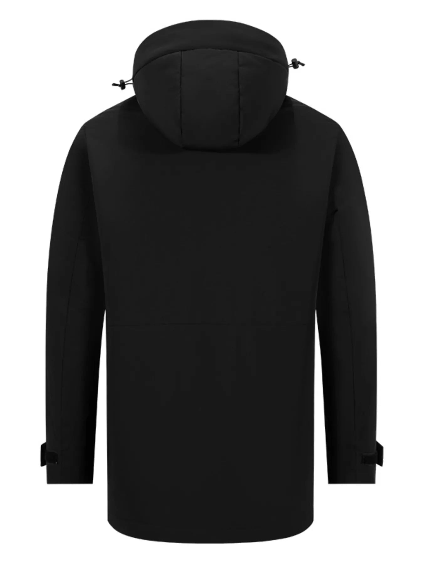 Men's Full Size Windproof Hooded Longline Jacket Plus Size from Armoire Gemzis