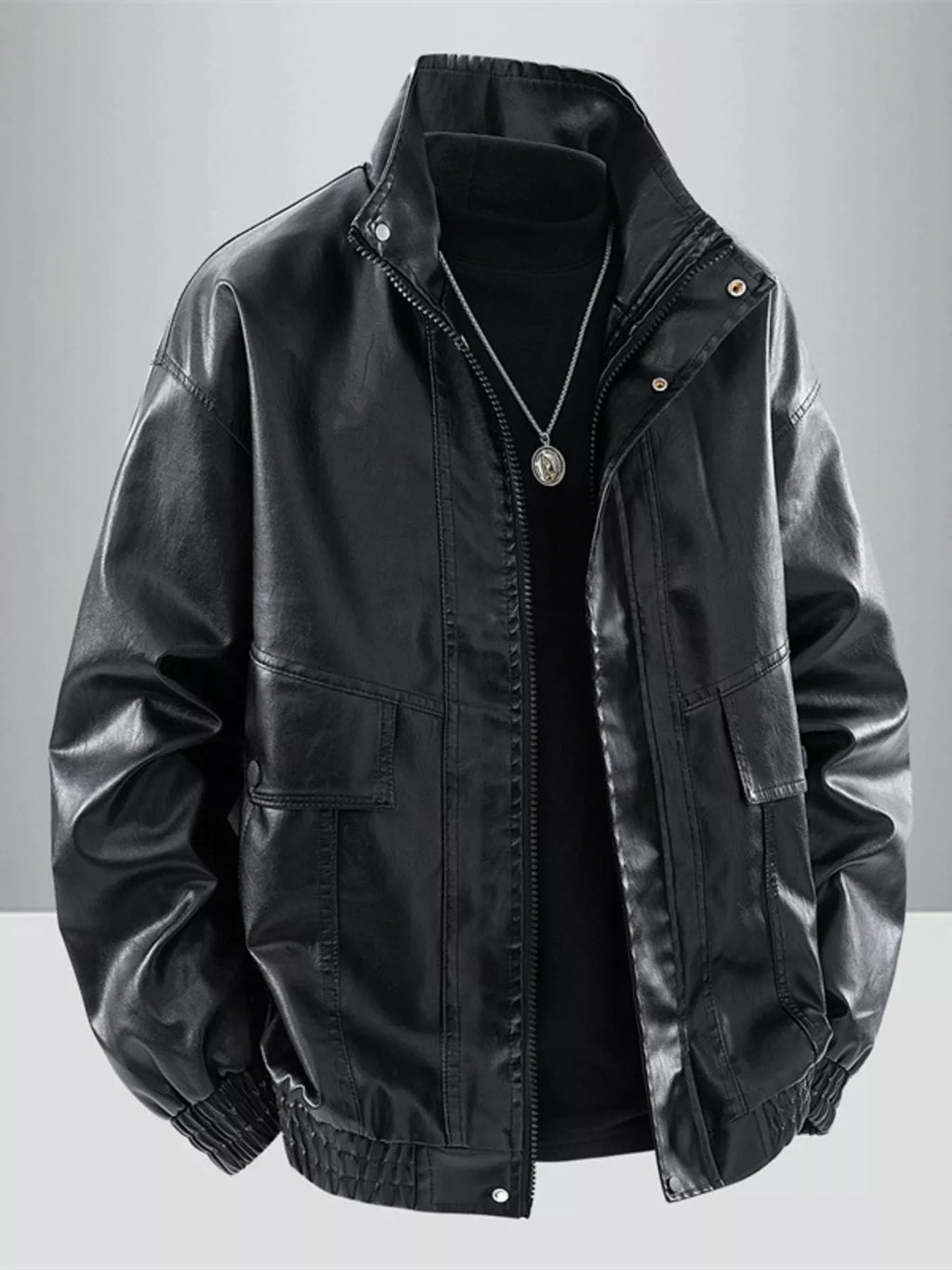 Men's Plus Size Casual Zip Up Jacket from Armoire Gemzis