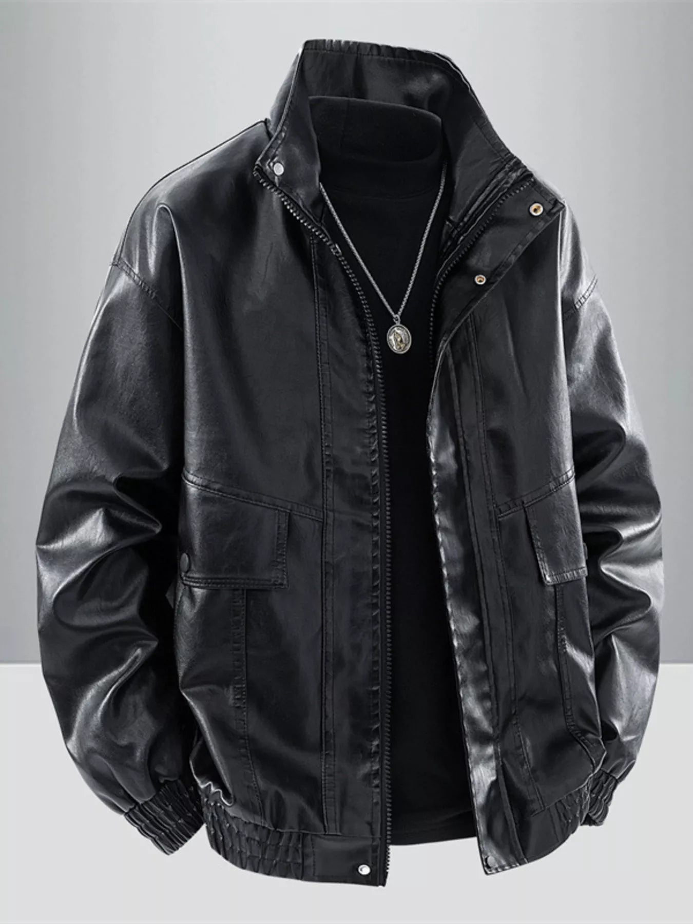 Men's Plus Size Casual Zip Up Jacket from Armoire Gemzis