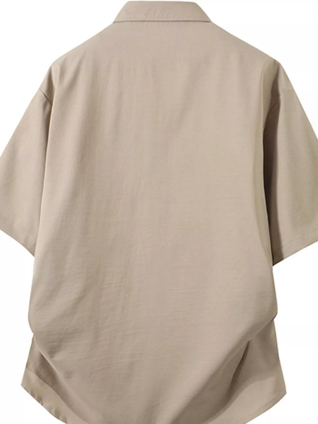 Men's Plus Size Casual Short Sleeve Button-Down Shirt from Armoire Gemzis