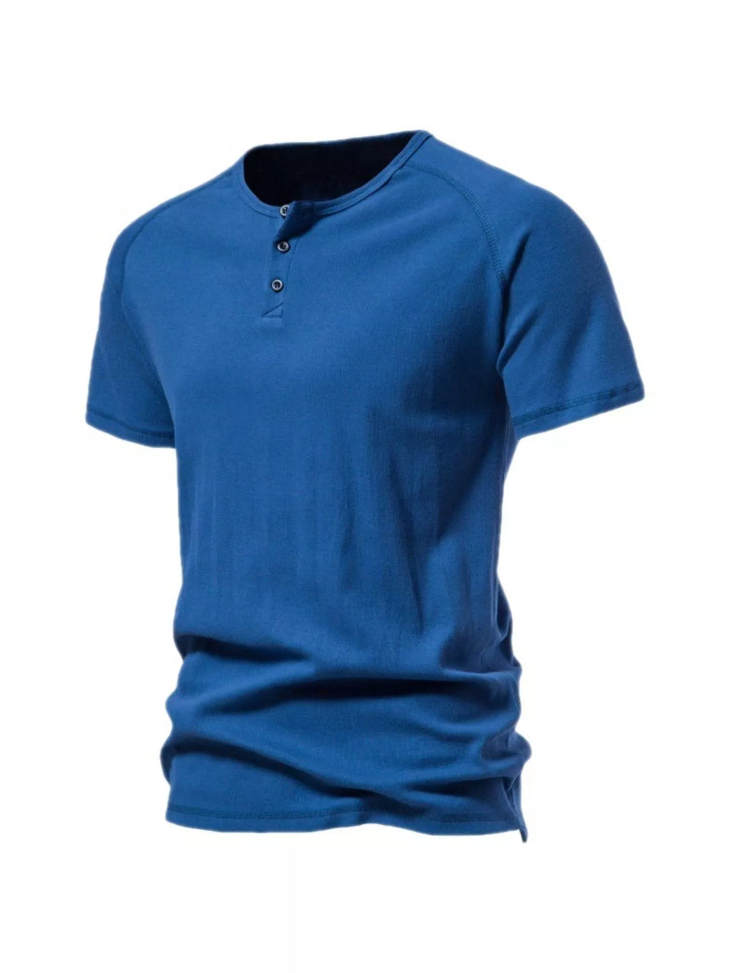 Men's Plus Size Button Detail Casual Henley T-Shirt from Armoire Gemzis