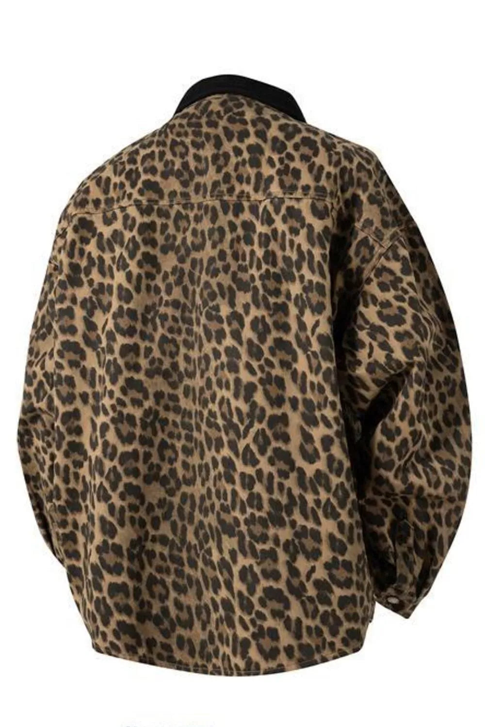 Men's Plus Size Leopard Print Snap Down Shirt from Armoire Gemzis