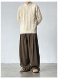 Men's Wide Leg Elastic Waist Casual Pants from Armoire Gemzis
