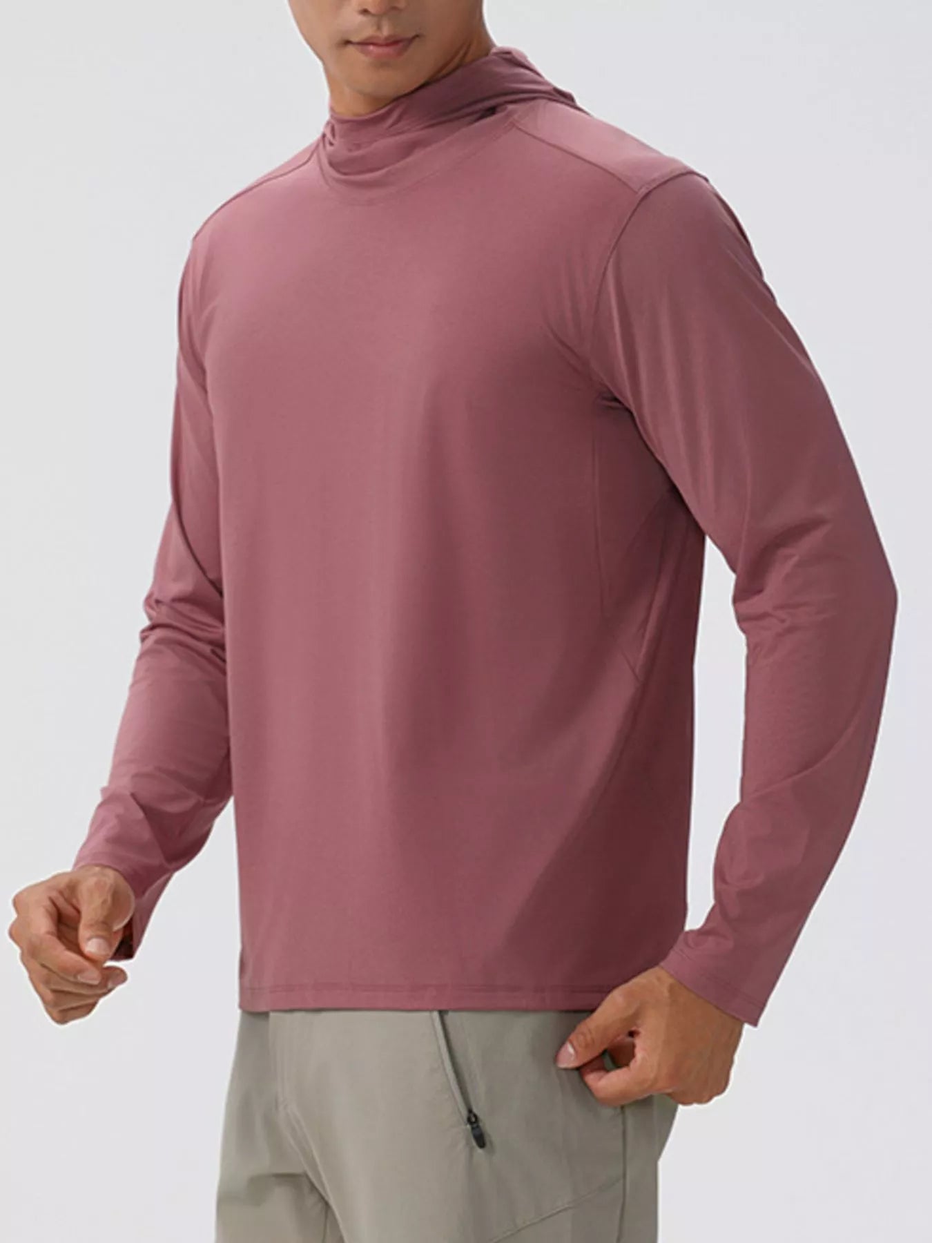 Men's Solid Color Long Sleeve Hoodie from Armoire Gemzis