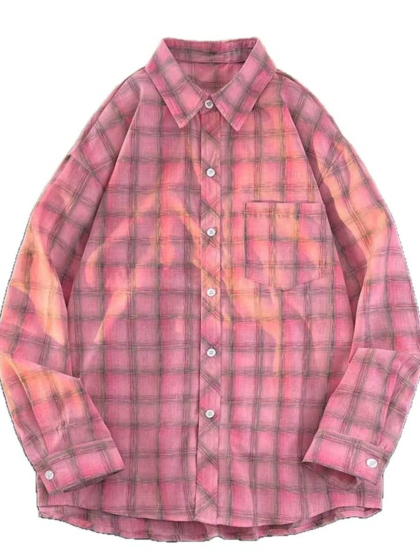 Men's Full Size Plaid Button Up Oversized Shirt Plus Size from Armoire Gemzis