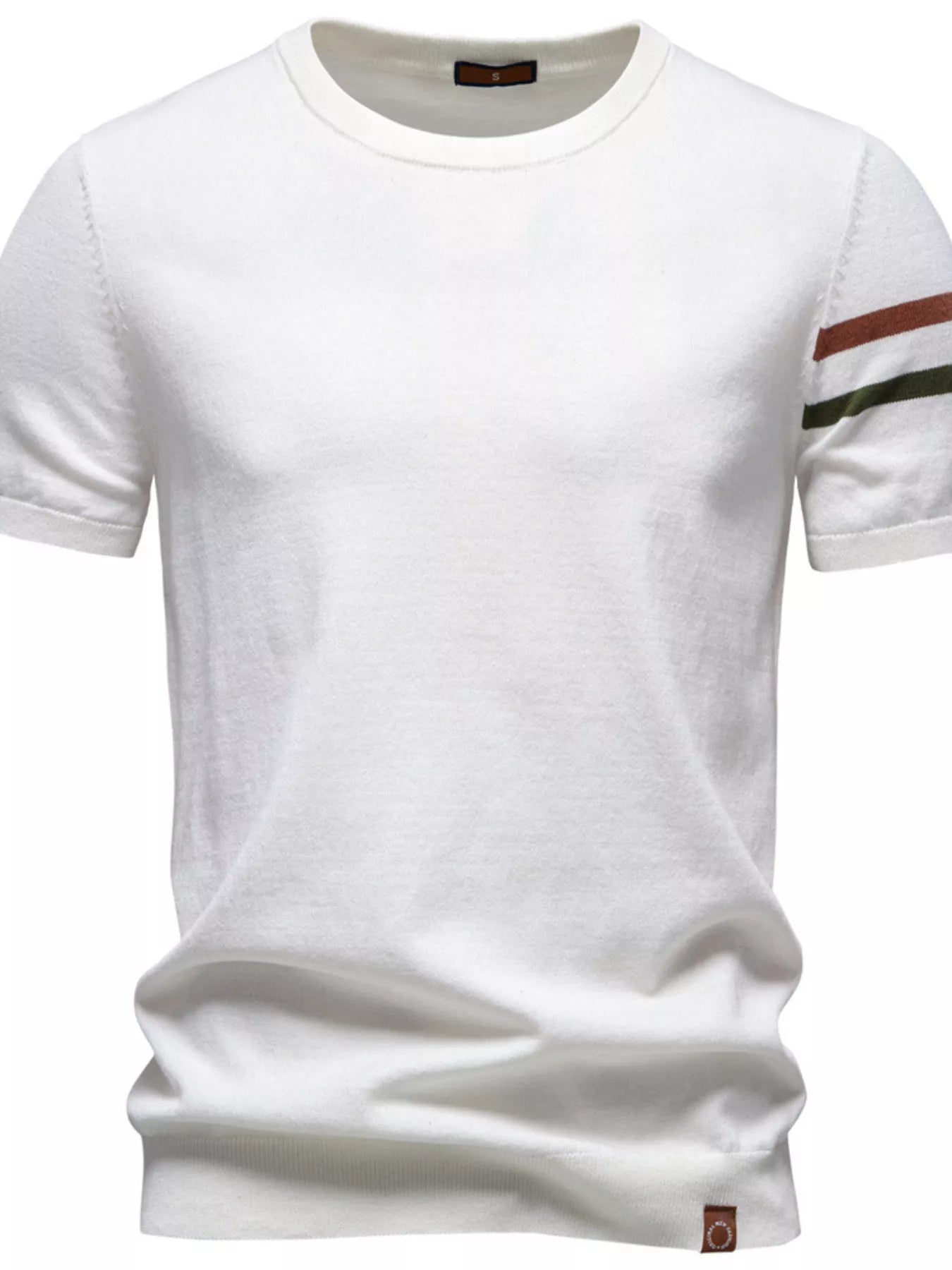 Men's Casual Striped Sleeve T-Shirt from Armoire Gemzis