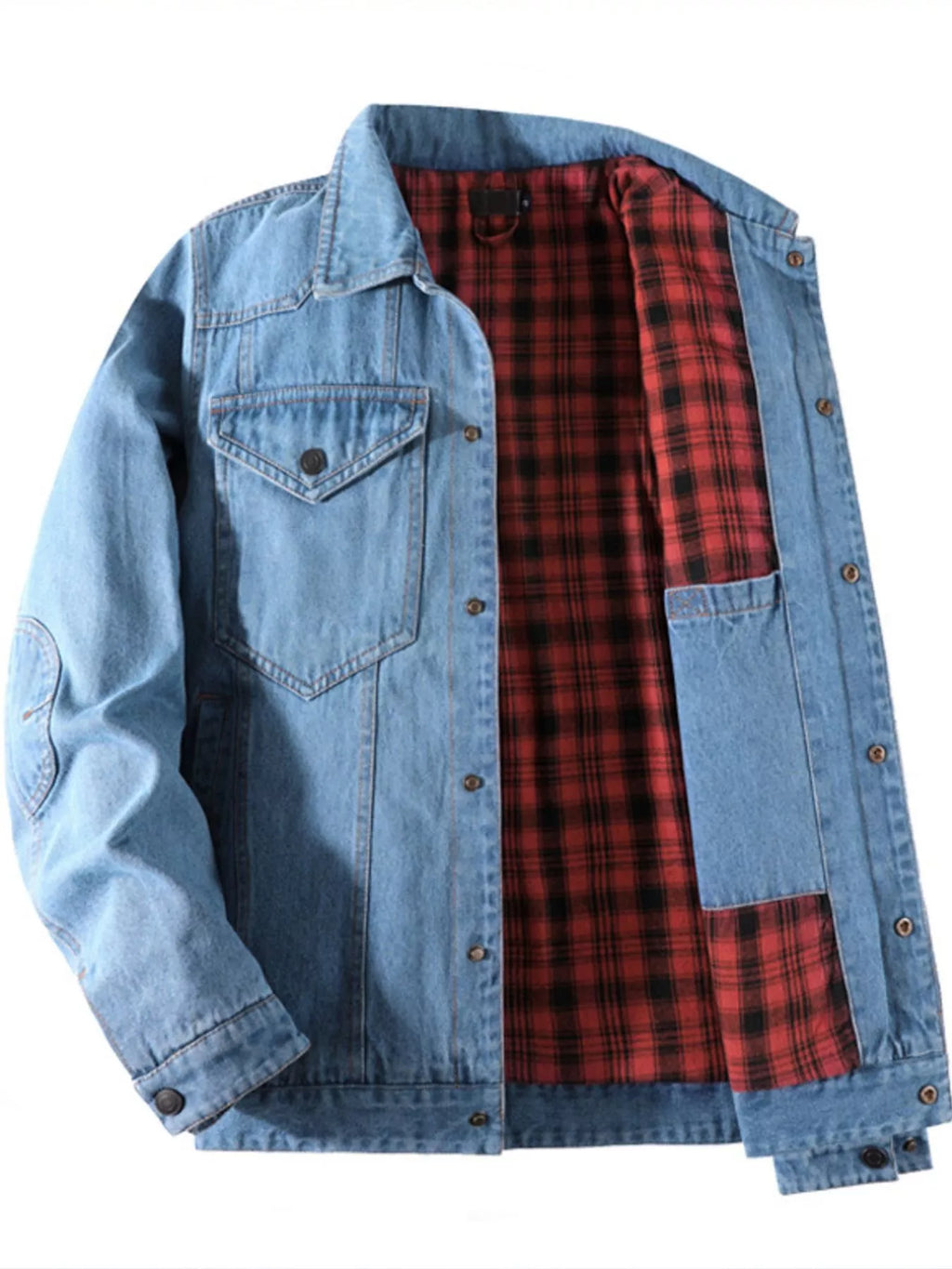 Men's Casual Snap Down Denim Jacket from Armoire Gemzis