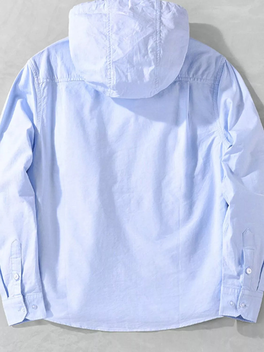 Men's Plus Size Striped Trim Hooded Casual Shacket from Armoire Gemzis