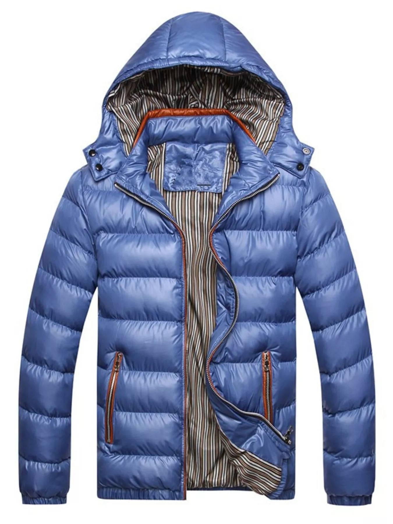 Men's Plus Size Lightweight Hooded Puffer Jacket from Armoire Gemzis