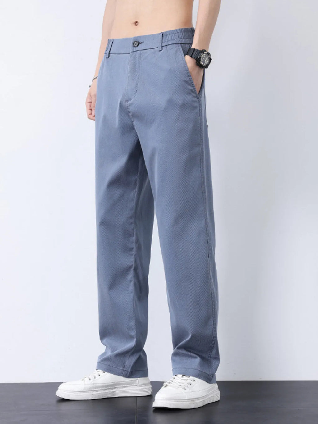 Men's Plus Size Casual Straight-Leg Pants from Armoire Gemzis