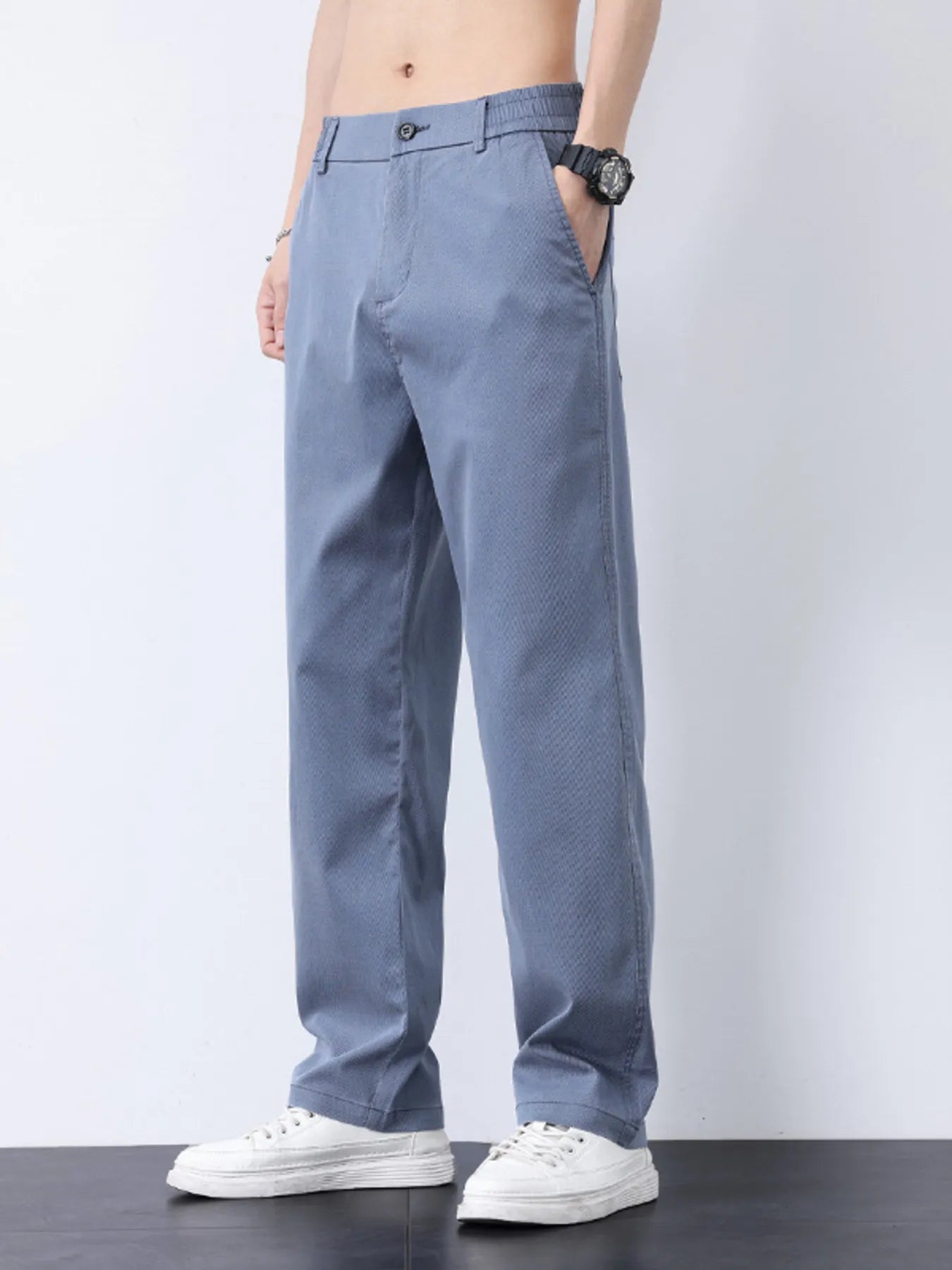Men's Plus Size Casual Straight-Leg Pants from Armoire Gemzis
