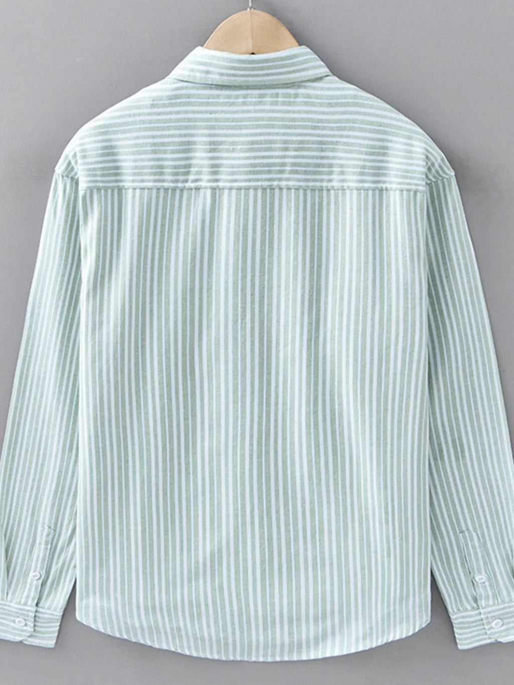 Men's Plus Size Striped Casual Long Sleeve Shirt from Armoire Gemzis